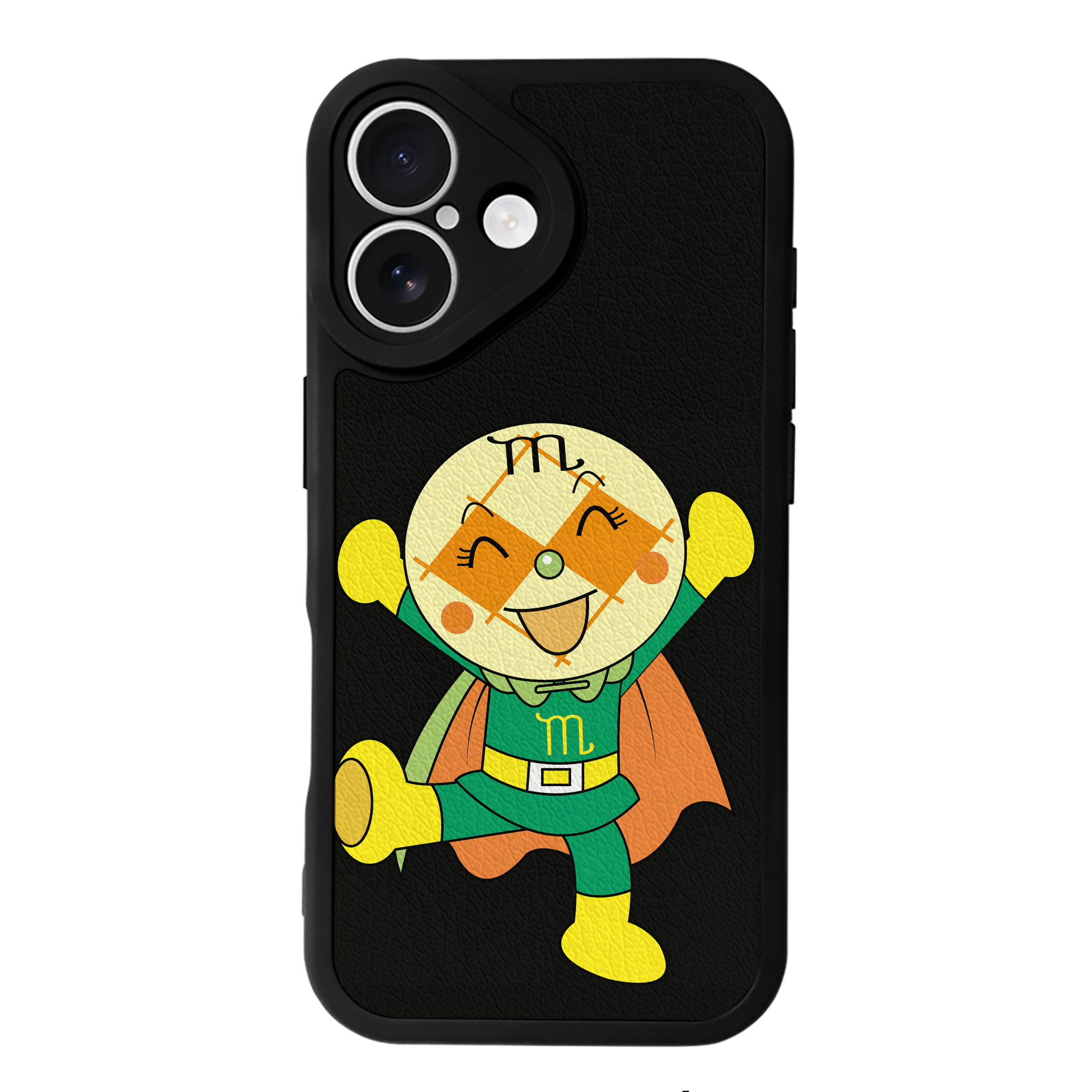 （画像用） アンパンマン Anpanman 【iPhone 16シリーズ対応】シリコンスマホケース（レザー調） 材質：シリコン